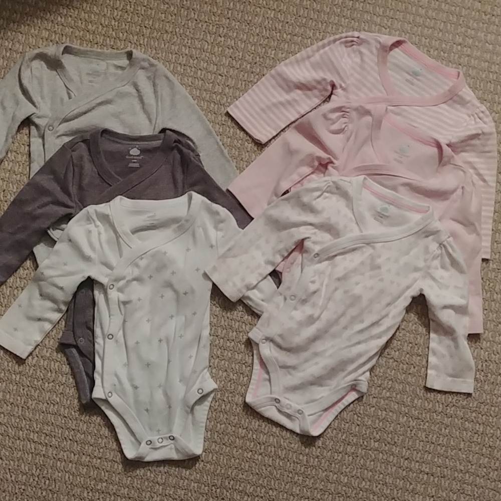 Cloud Island side snap wrap onesies